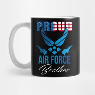 Proud Air Force Brother American Flag Mug